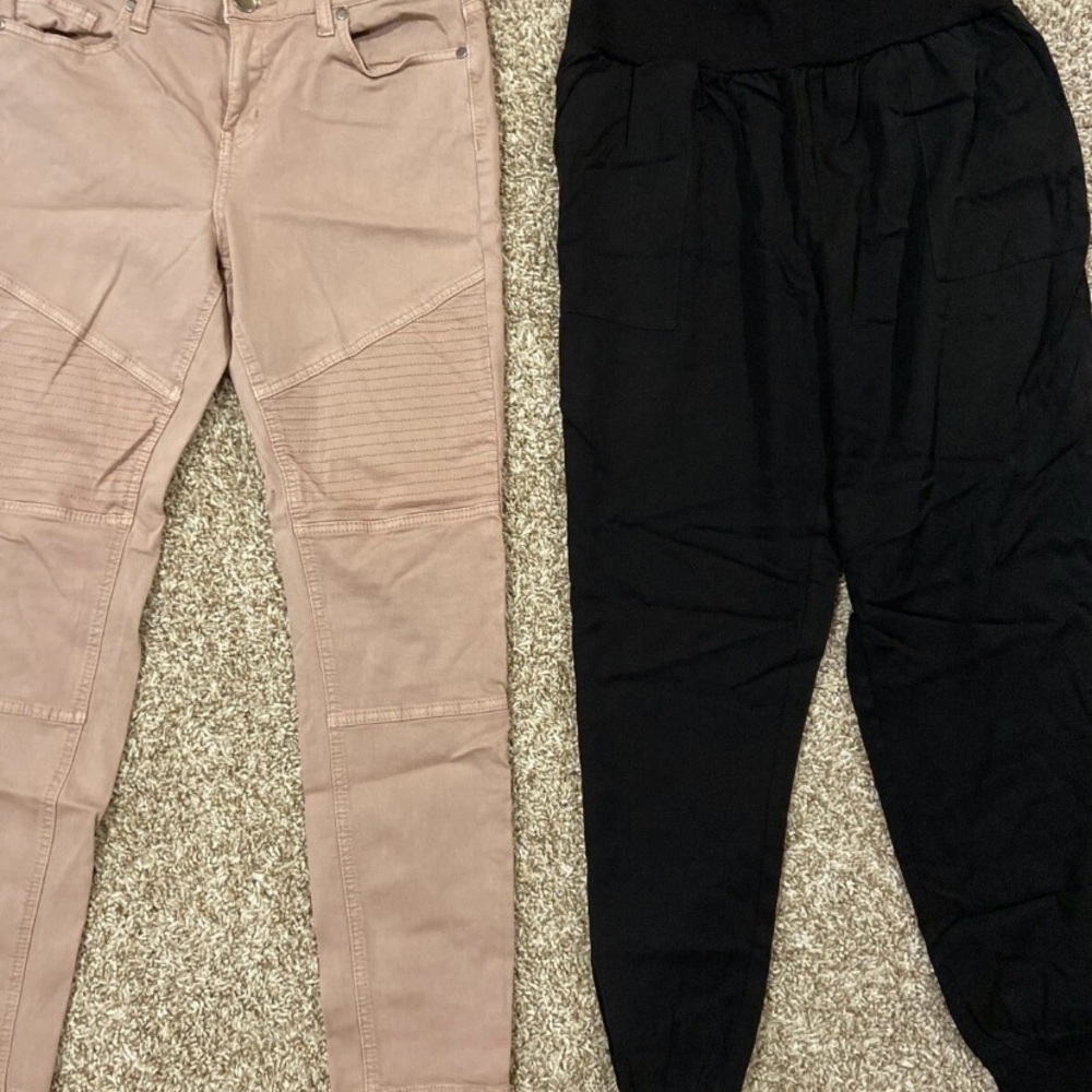 Lot of 2 Womens Pants Both Size L Easel, Main strip